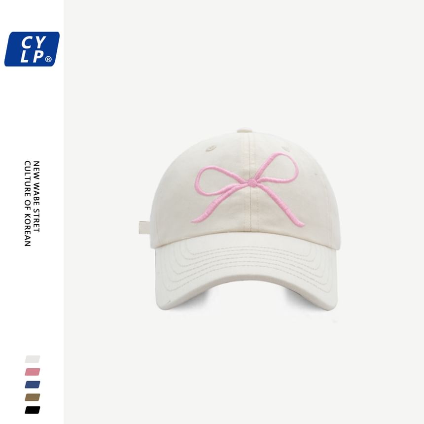 Cap Embroidered Baseball Bow