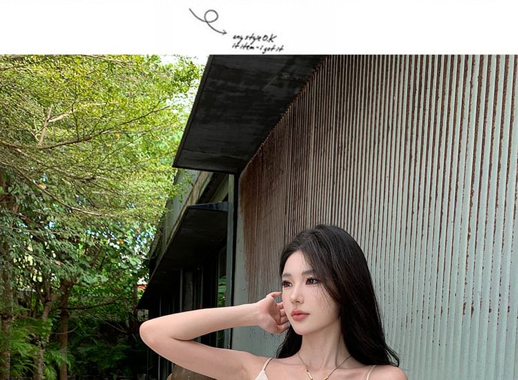 Strap Neck Spaghetti Dress Plain Cowl Mermaid Maxi