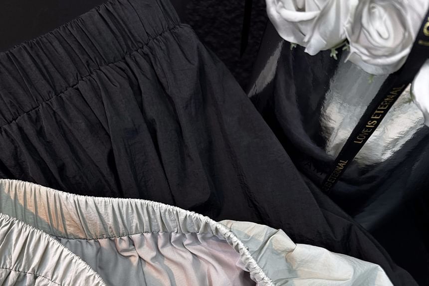 Midi High Skirt Waist Plain A-Line