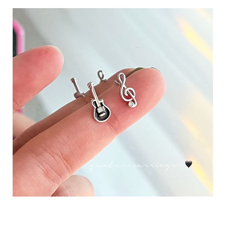 Asymmetrical Sterling Silver Ear Stud