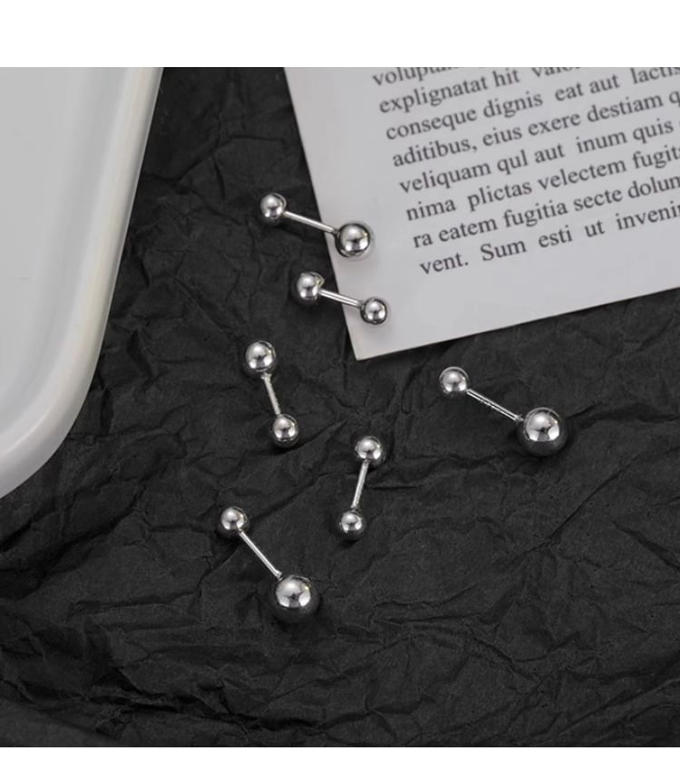 Ball Stud Ear Silver Sterling