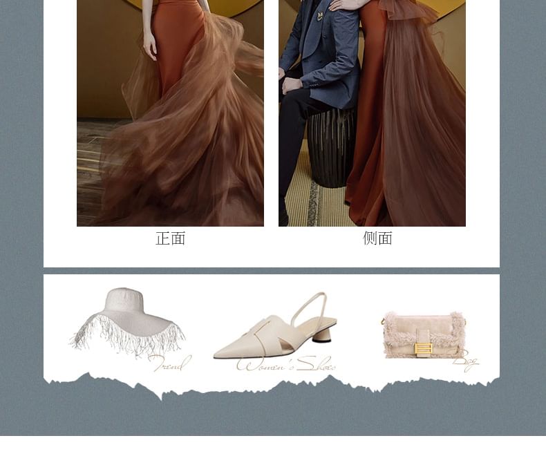 Bow Gown Plain Evening Mermaid Trained Back Strapless