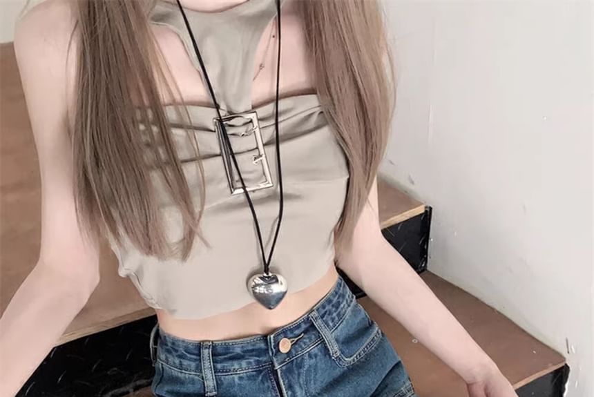 High A-Line Mini Denim Rise Pleated Skirt Washed