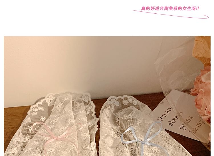 Flower Embroidered Bandana Lace