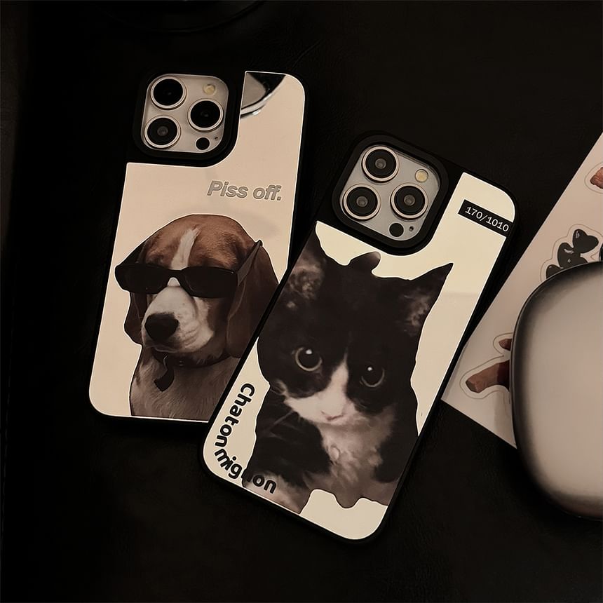 Mirrored Case Phone Animal
