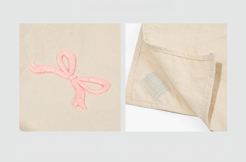 Bow Embroidered Dry Quick Cap