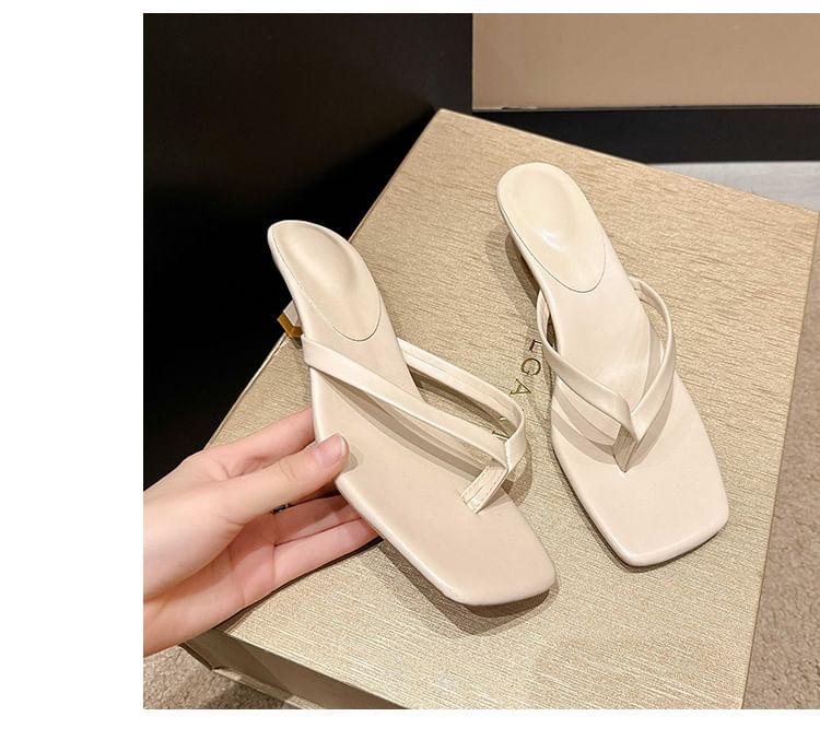 Heel Sandals Kitten Thong