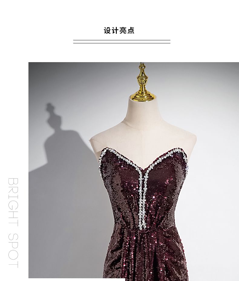 Shoulder A-Line Plain Evening Sequin Rhinestone Off Gown Short-Sleeve