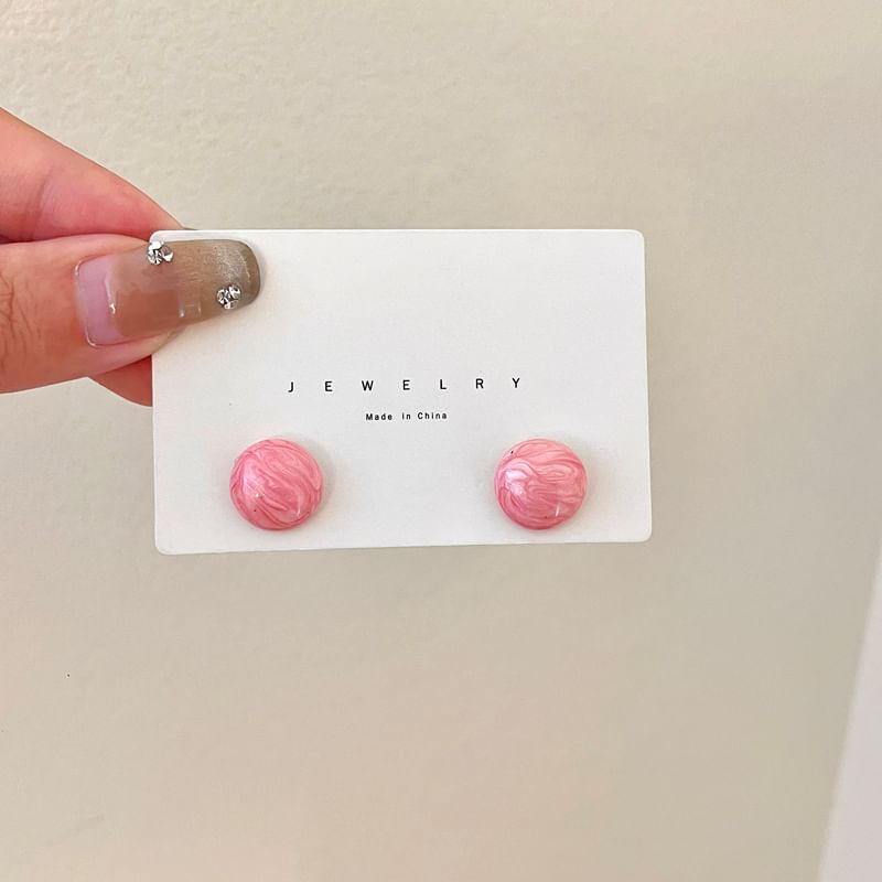 Bead Earring Alloy Stud Glaze