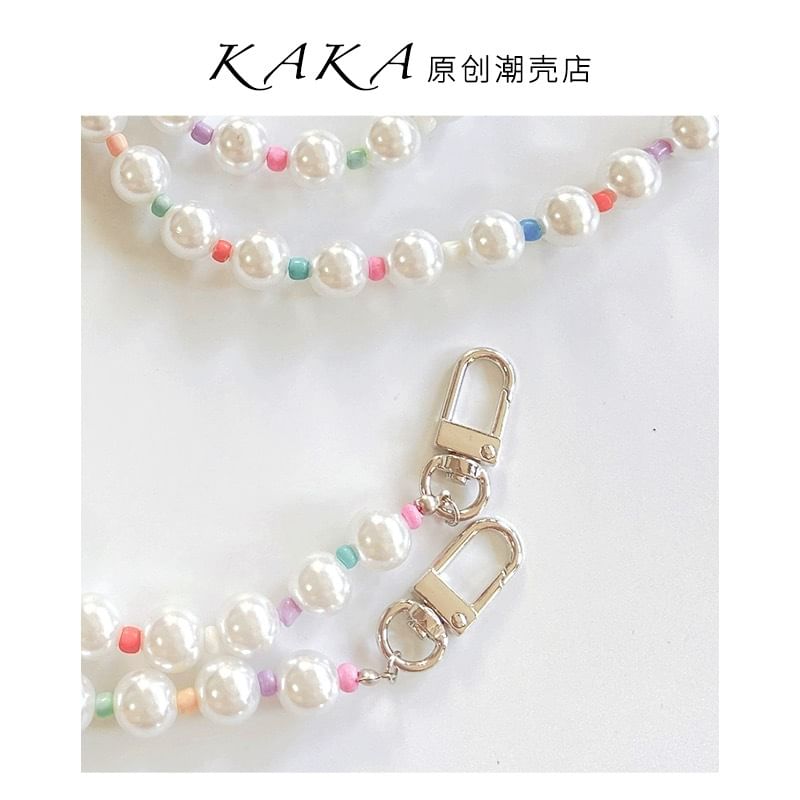 Faux Pearl Lanyard Phone