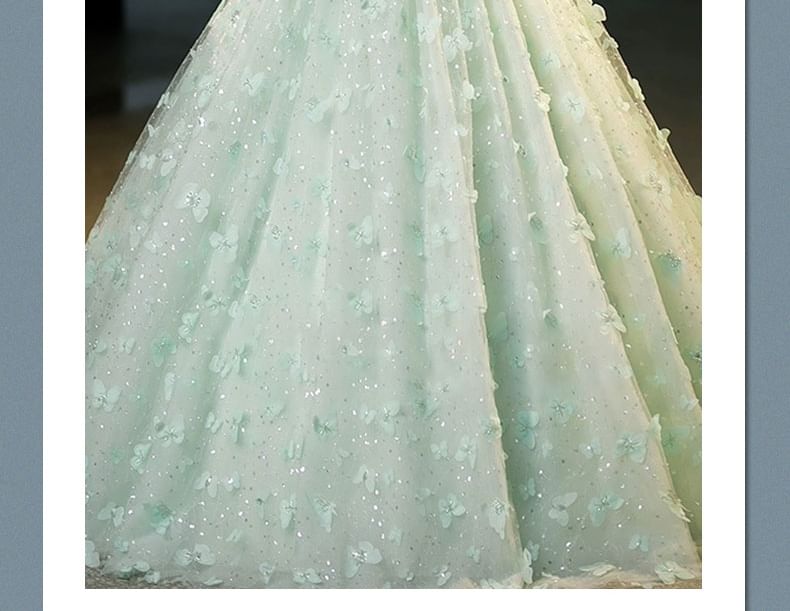 Butterfly Shoulder Off Evening Dress A-Line