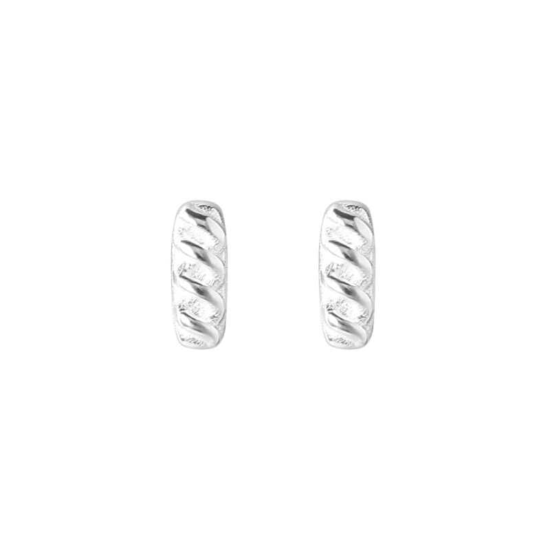Stud Baguette Earring Sterling Silver