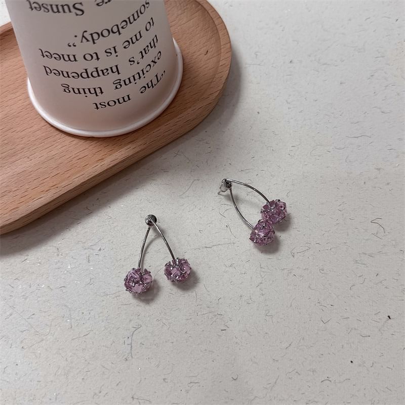 Cherry Drop Rhinestone Earring