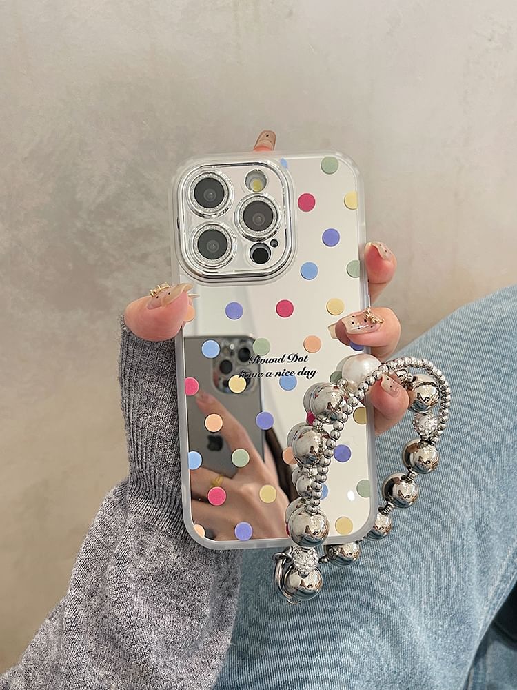 Phone Dot Polka / Mirrored Case Strap Set