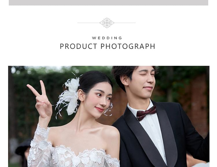 Gown A-Line Long-Sleeve Wedding Lace Off-Shoulder