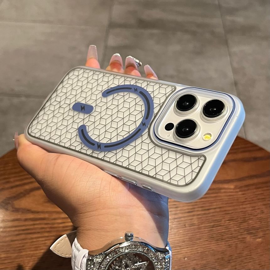 Phone Geometric Magnetic MagSafe) with (Compatible Case