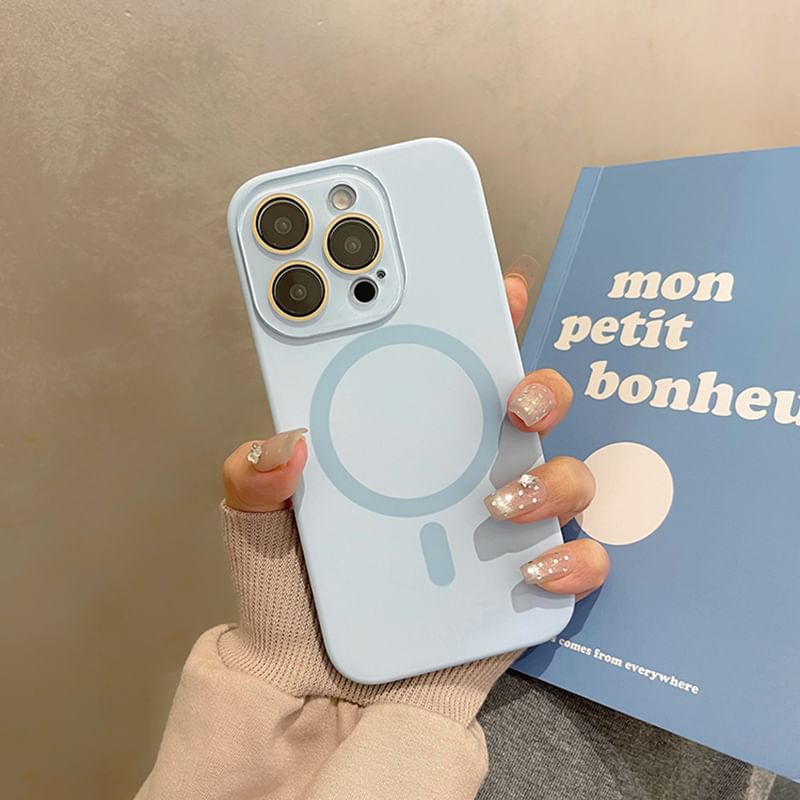 MagSafe) Magnetic Phone Case with Plain (Compatible