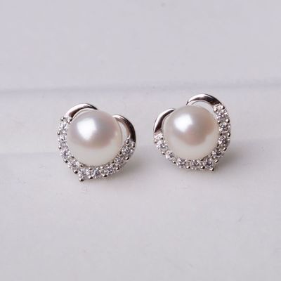 Rhinestone Stud Pearl Faux Ear