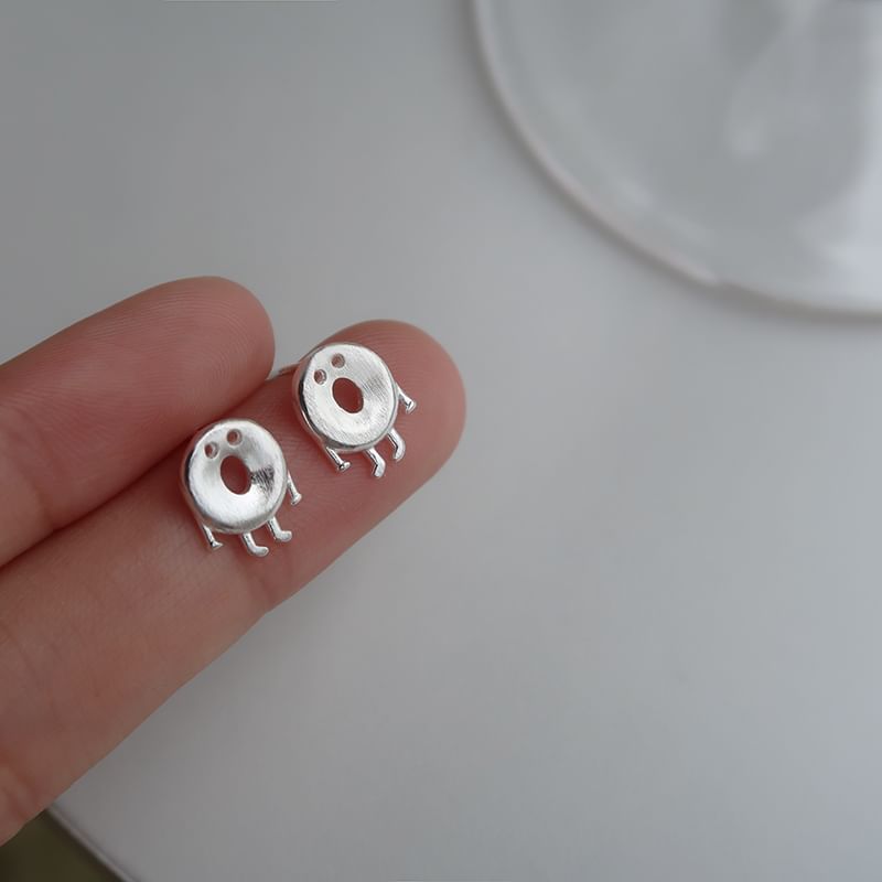 Sterling Cartoon Stud 925 Silver Earring