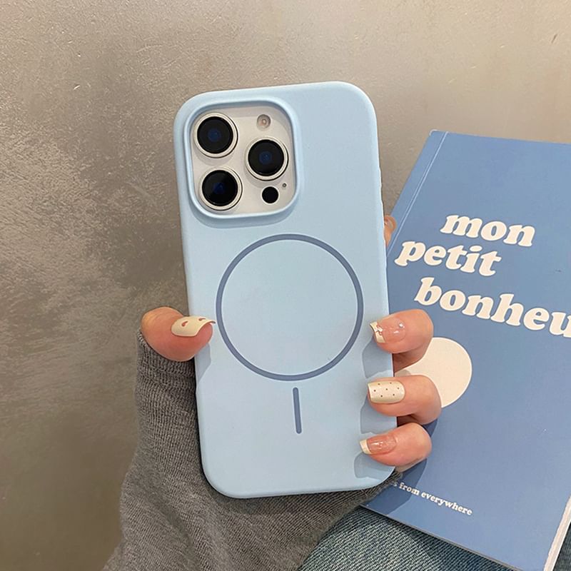 MagSafe) Case with Magnetic Plain Phone (Compatible