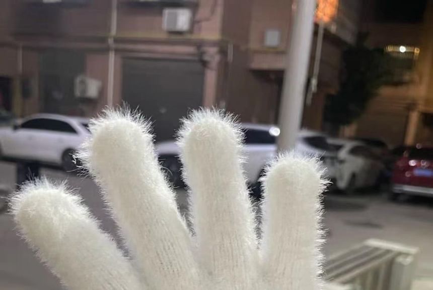 Fluffy Gloves Cartoon