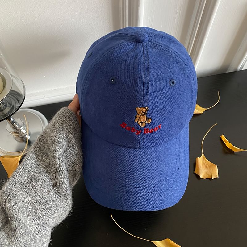 Bear Baseball Cap Embroidered