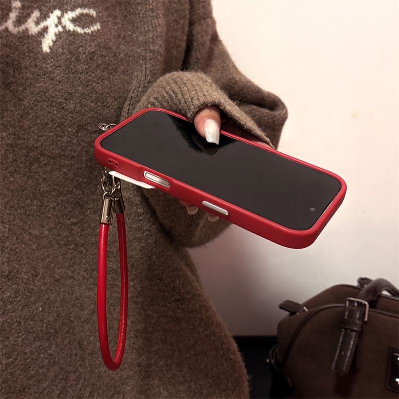 Cherry Phone Embroidered Case / Strap Set