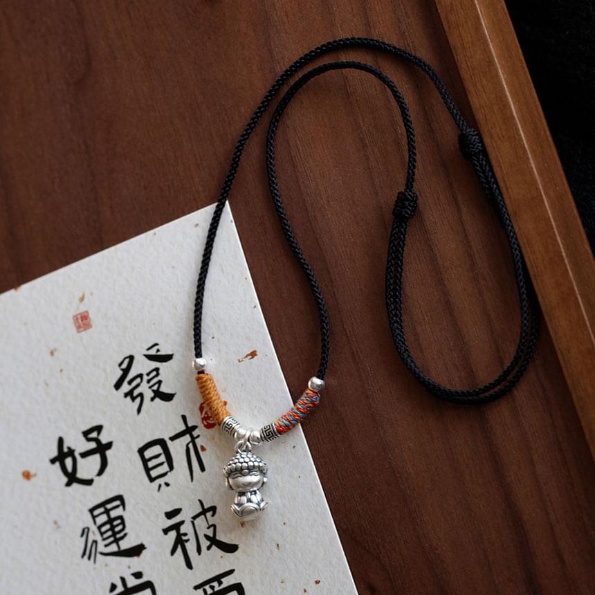 Pendant 925 Buddha Necklace Silver Sterling