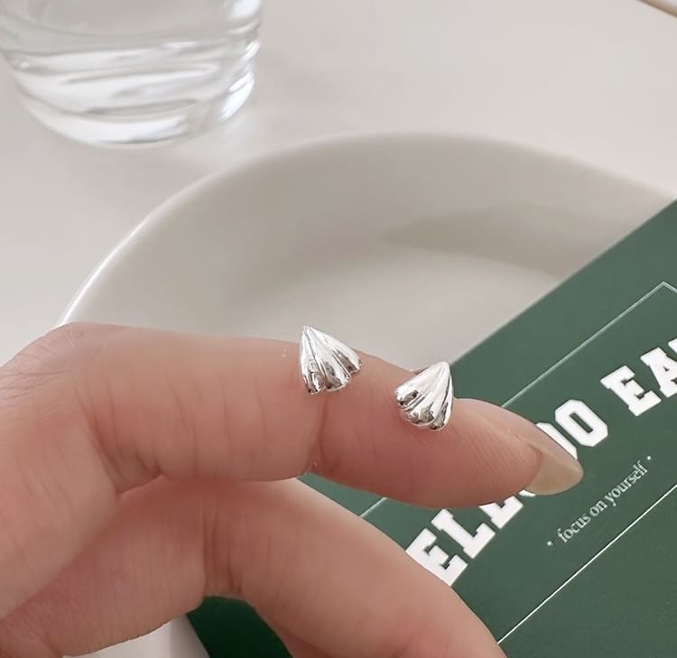 Sterling 925 Shell Stud Silver Earring