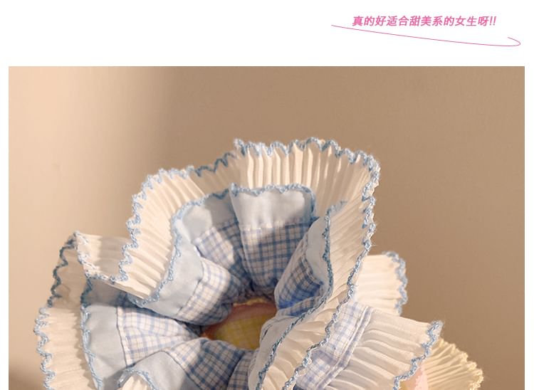 Plaid Scrunchie Pleated Panel