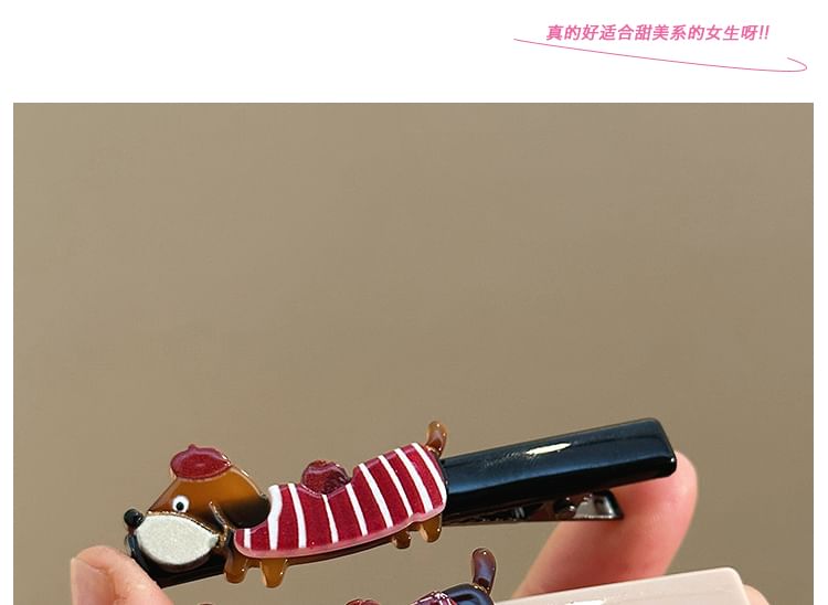 Hair Cartoon Clip Dog Acrylic