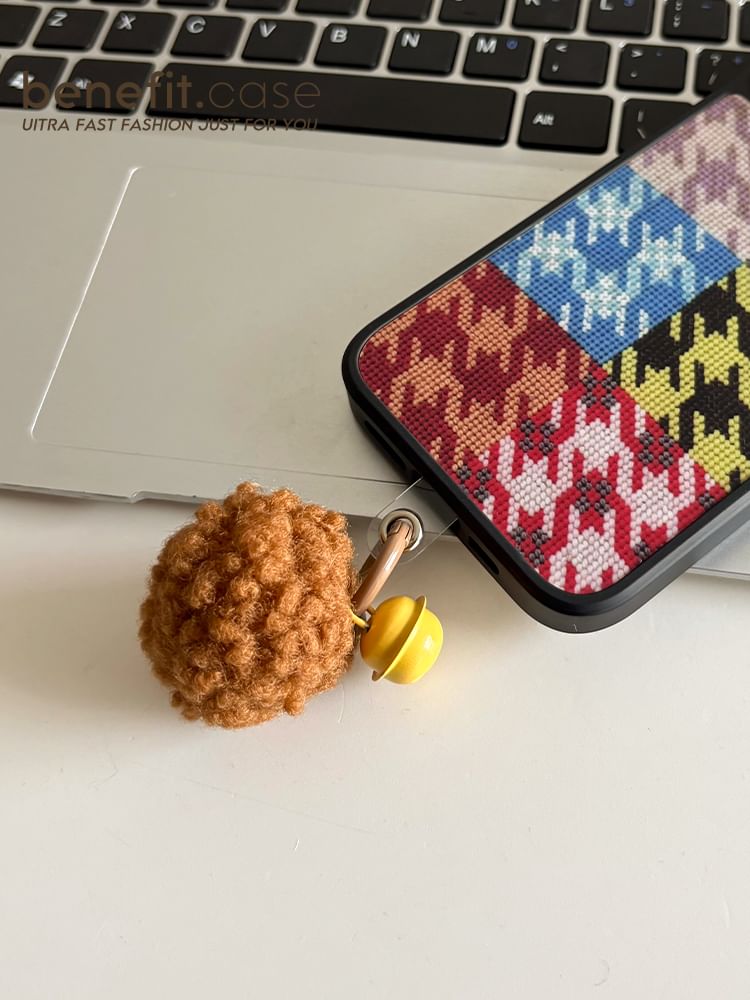 Phone Bell Charm Pom