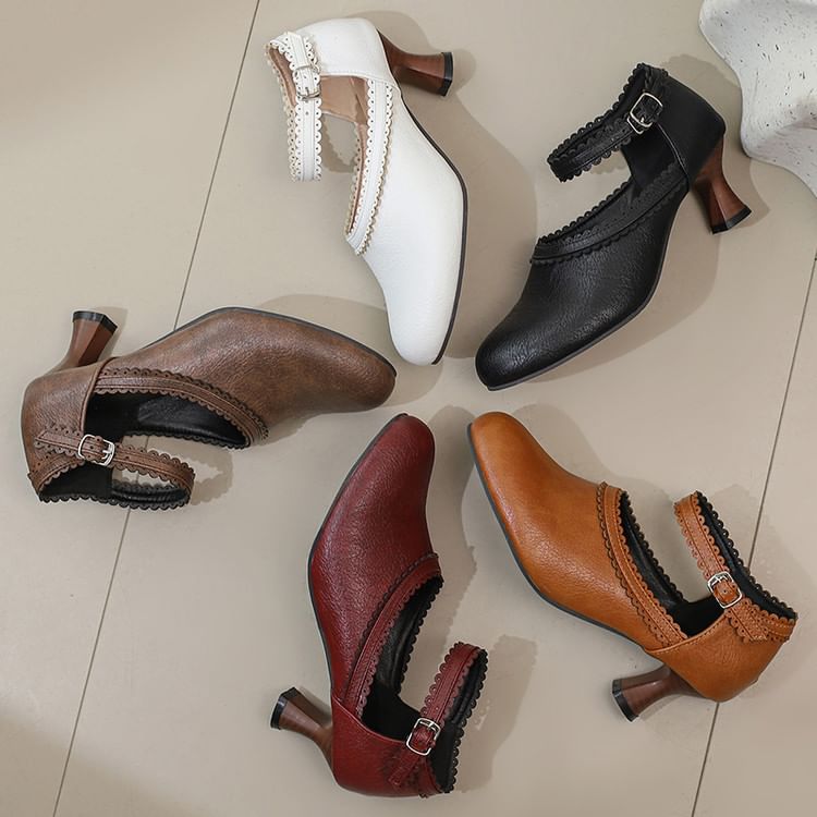 Pumps Jane Low Heel Plain Mary