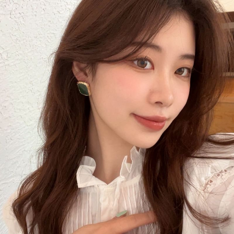 Silver Stud Sterling 925 Square Earring