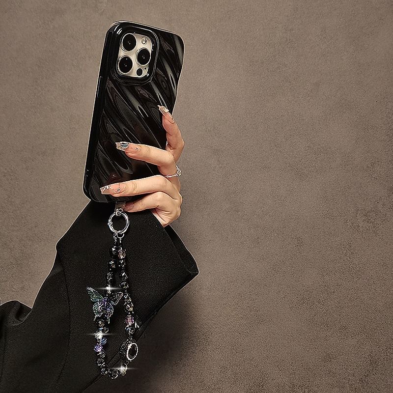 Crystal Butterfly Faux Strap Phone