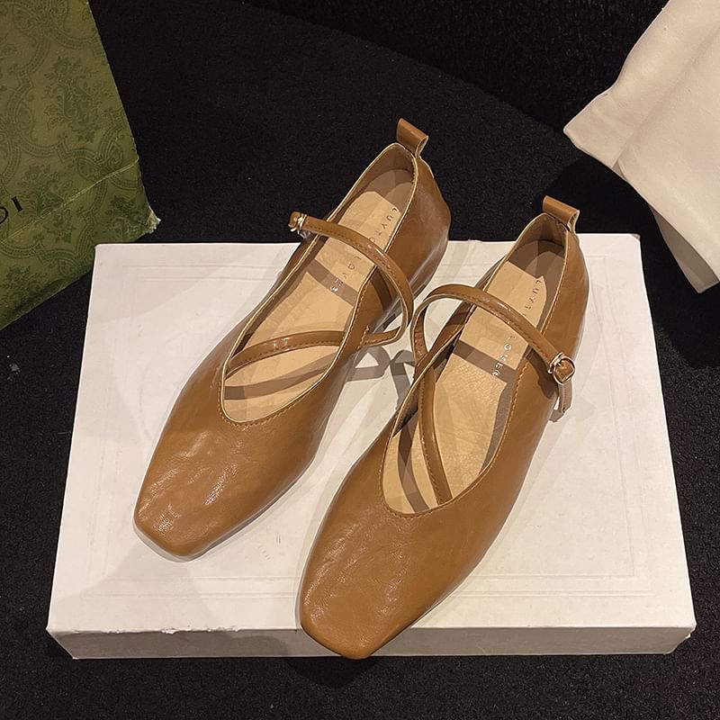 Square Mary Hidden Jane Wedge Pumps Toe