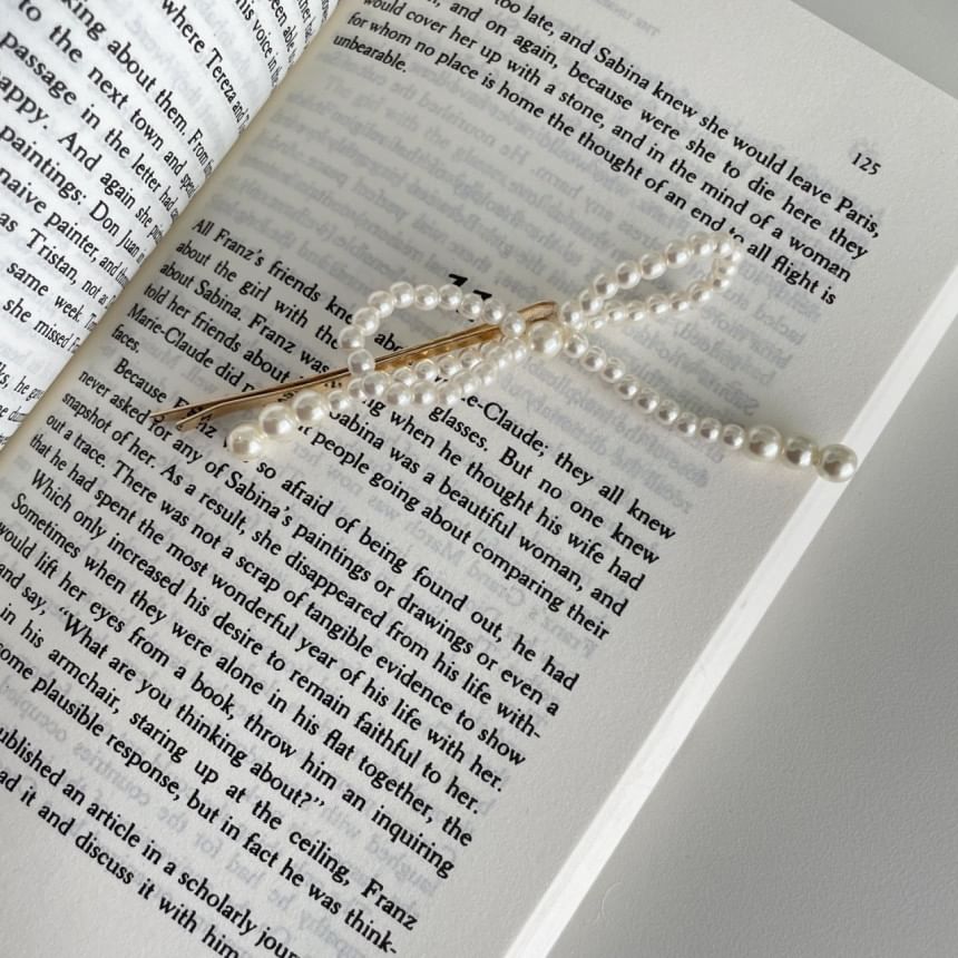 Hair Pin Faux Pearl Alloy