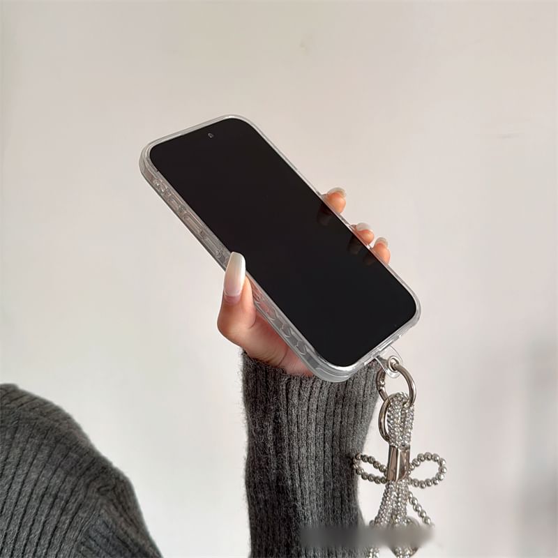 Set Bow / Case Dot Polka Phone Strap