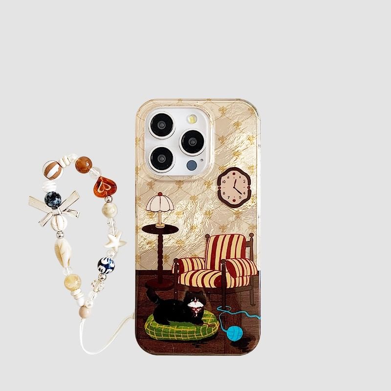 Phone Strap Case with Cat