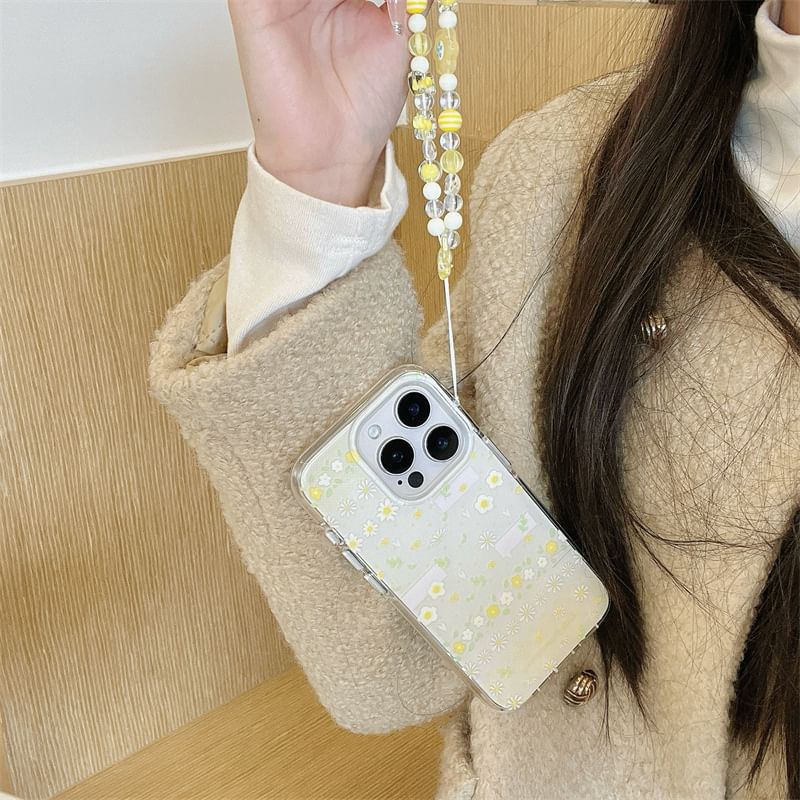 / Phone Set Case Strap Floral