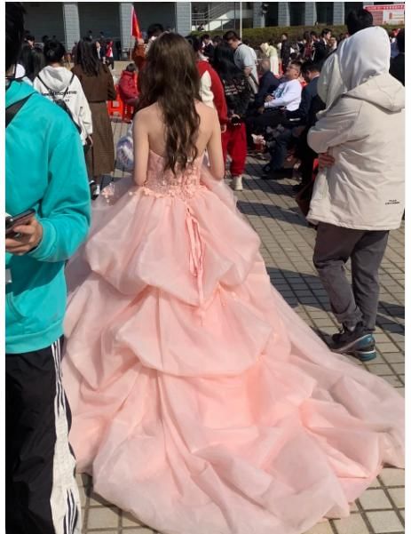 Lace Ball Embroidered Wedding Strapless Gown