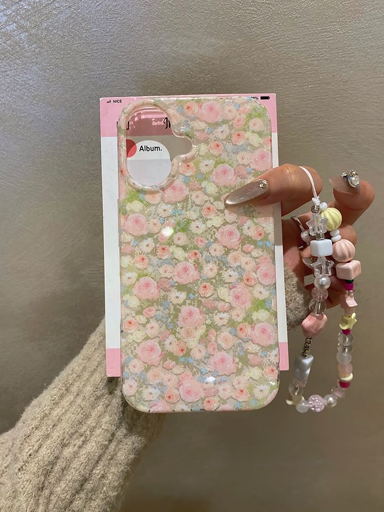 Set / Case Floral Phone Strap