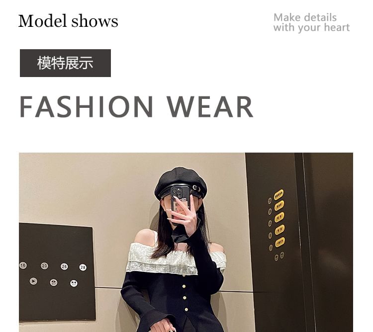 Flat Knit Two-Tone Mules