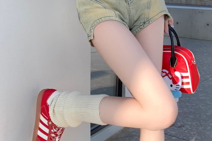 Denim High Washed Shorts Waist