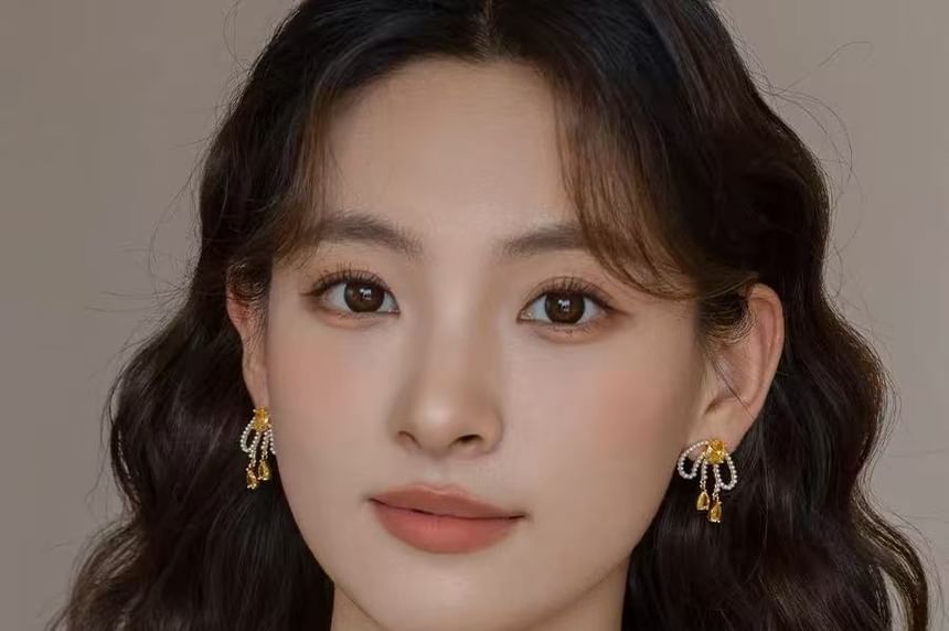 Stud Bow Beaded Earring