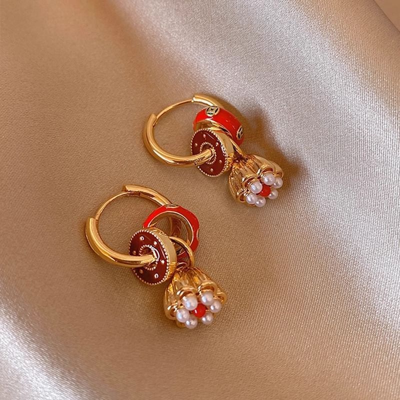 Lotus Drop Earring Alloy