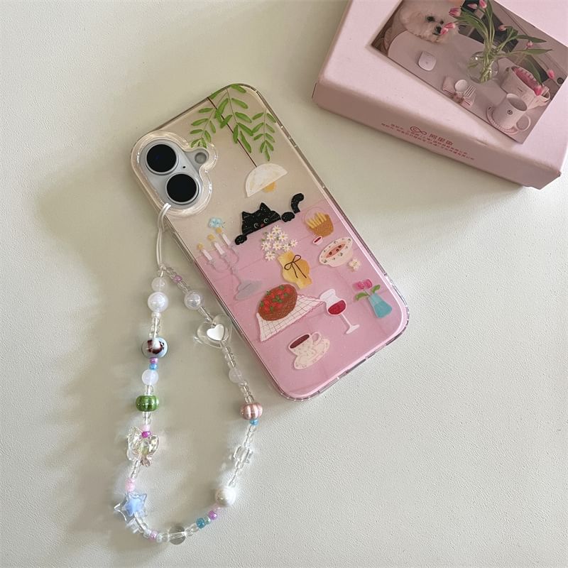 / Table Strap Set Cat Phone Meal Case
