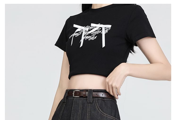 Denim Waist Lace Pleated Trim High Skort