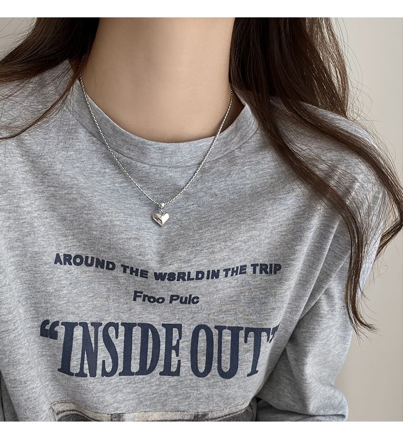 Pendant Necklace Heart Alloy