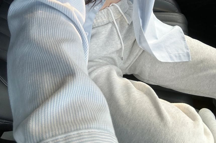 Long-Sleeve Button-Up Striped Shirt